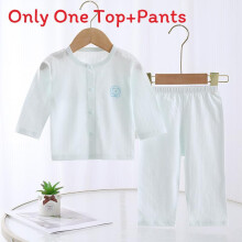 (Green,80cm)Pijama de aire acondicionado de algodón para niños pequeños sin etiquetas y acabado suave para bebés