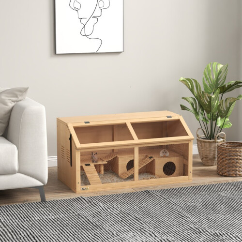 Gaiola para hamsters sírios e hamsters anões, com plataforma e ponte suspensa. 2