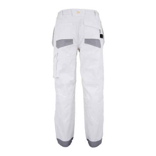 Dunlop (M, White/Grey) Dunlop Mens Work Trousers 1