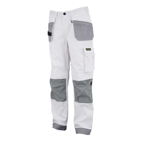 Dunlop (M, White/Grey) Dunlop Mens Work Trousers 2