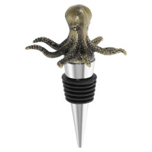 Decoratieve, herbruikbare metalen octopus wijnstopper voor feestjes, vakantie en thuisgebruik, 1 set