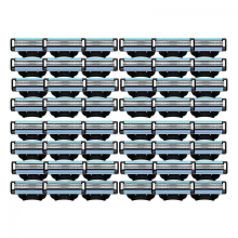 48 Pcs Razor Blade Refills, Manual Mach 3 Compatible Men's Razor Blades, Smooth Shaving Replacement Blades