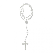 Rozenkrans met 8 gekleurde plastic kralen, lichtgevende ketting voor katholiek gebed en religieus gebruik, houten kralen.