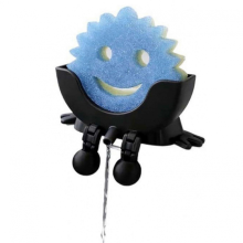 Sponge Holder with Drainage, 3D Printed Scrub Daddy Style Sponge Stand for Kitchen Sink Countertop
