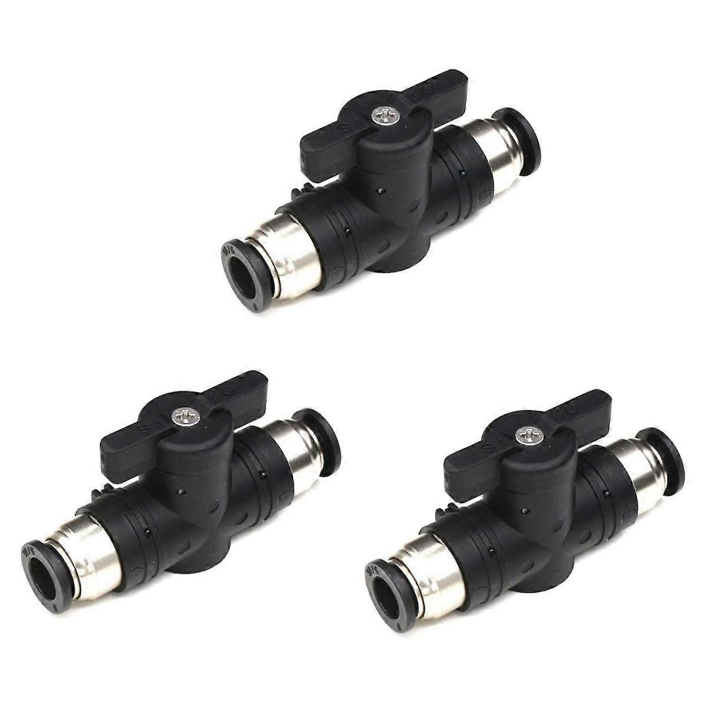 8Mm Push Connect Ball Valve, Quick Connect Air Flow Control Valve For Tube Fittings, Durable Brass 6083684962202