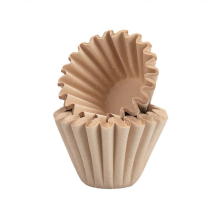 100 stuks wegwerp koffiefilters van bruin papier voor 1 tot 2 kopjes, geschikt voor op kantoor.