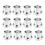 12 Pcs Rhodium Plated RCA Protection Caps, Short Circuit Socket Phono Connector Shielding Covers, Silver 1