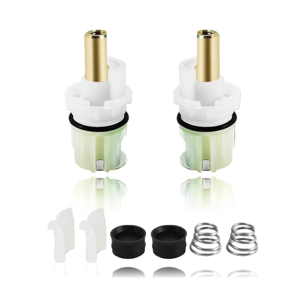 2 Pack Brass Faucet Stem Kit Compatible With Delta 2-Handle Faucet Leak Repair Cartridge Seat And Spring 6083684962608