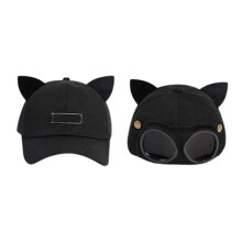 Gorra de béisbol unisex con orejeras, color liso, estilo aviador, lavable, lentes extraíbles, gorra para exteriores