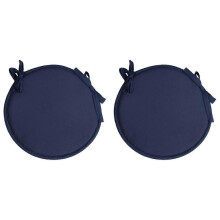 Cojines redondos para sillas, paquete de 2 cojines circulares impermeables para uso en interiores y exteriores, jardín, comedor, oficina, ca