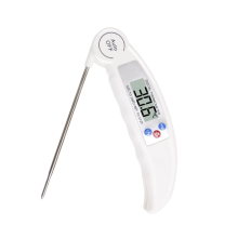 Faltbares Thermometer zur Lebensmitteltemperaturmessung aus Edelstahl, vielseitig einsetzbar für Grillen, Picknick und Haushalt, 1 Set