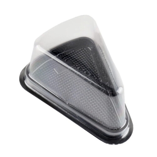 40 Pack Cake Slice Boxes, Plastic Triangular Dessert Packaging Containers for Parties and Bakery Use