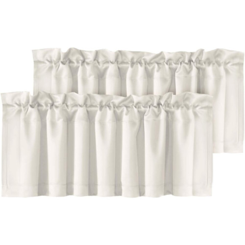 Ivory Curtains 2 Pack, 132.08 x 45.72 cm, for Small Windows, Kitchen and Bathroom, Light Filtering