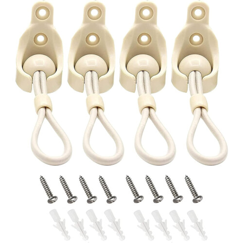 Universal Bungee Kit for Sun Shades Blackout Roller Blinds, 2 Set, Sand