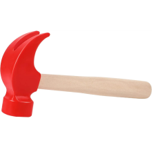 Holzhammer-Spielzeug, Simuliertes Werkzeug für Kinder, Lernspielzeug für Rollenspiele, Rot