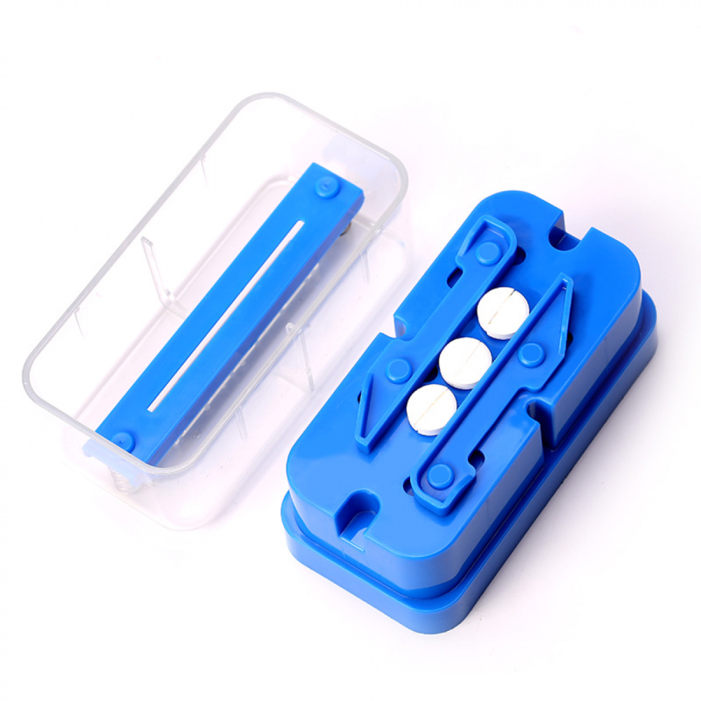 Automatic Pill Splitter with Alignment Guide, Tablet Cutter for 1/4 and 1/2 Doses