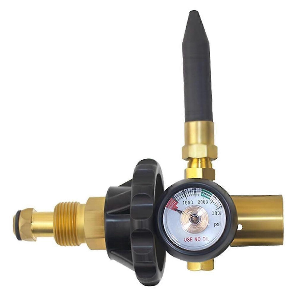 Helium Latex Balloon Filler Air Flow Inflator Regulator 0 To 3000 Psi With Gauge For Cga580 Tank Valve 6083684965807