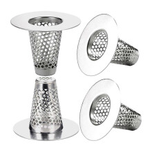 4 Pcs Bathroom Sink Drain Strainers for 1.2 to 1.6 Inch Drain Holes, Stainless Steel Mesh, Easy to Clean