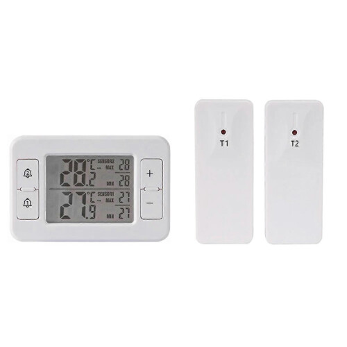 Wireless Digital Thermometer with LCD Display and Alarm Function