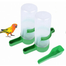 2 Pack Auto Bird Feeder and Waterer for Parakeets, Durable Plastic Cage Accessories