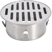 Round Anti-Clog Floor Drain for Roof Balcony Drain Pipe, Durable Stainless Steel, Easy Clean Design