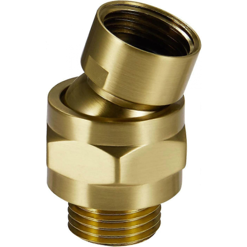 Solid Brass Shower Head Swivel Adapter, Adjustable Shower Arm Extension for Bathroom Use