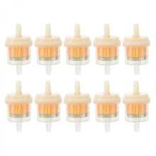 Verpakking met 10 vervangingsfilters voor stofzuigers, duurzame filteraccessoires.