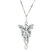 Evenstar-geïnspireerde ketting uit Lord of the Rings, elegante fantasiehanger voor vrouwen en fans.
