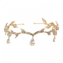Vintage bruidskroon, prinsessenhoofdtooi, haaraccessoire voor bruiloften, elegante hoofdtooi met strasssteentjes voor vrouwen