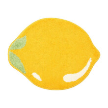 Citroen badmat, schattige antislip fruitmat, gele badkamerdecoratie, leuke decoratie voor de kinderkamer, machinewasbaar.