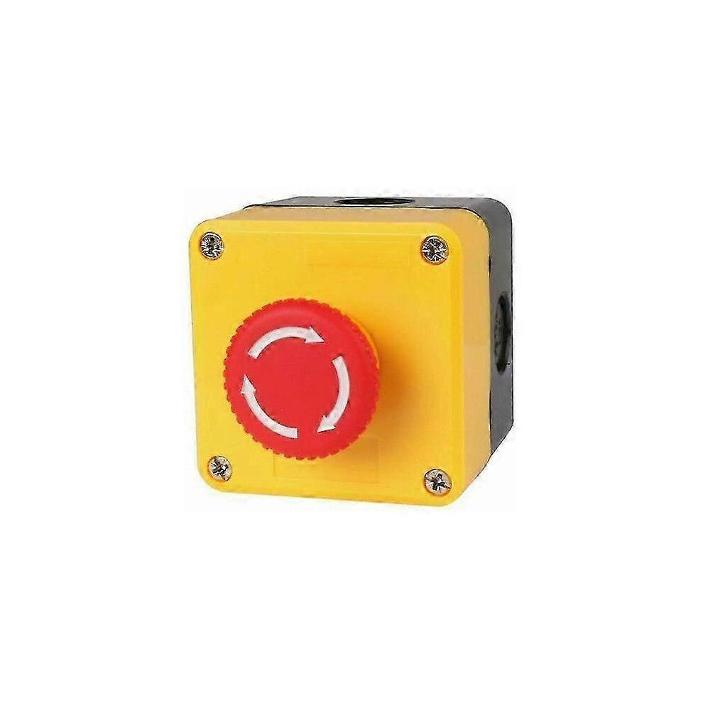 Emergency Stop Button With Protective Cover, Industrial Control Switch, Durable Safety Emergency Shut Off Button For Machinery 6083684968518