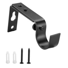 Set di 3 staffe regolabili per asta per tende, facili da installare, ganci per appendere tende a finestra per soggiorno e camera da letto.