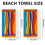 Ultra-Soft Oversized Rainbow Striped Beach Towel, Quick-Dry Microfiber, Strong Wrap Design for Beach and Pool 3