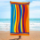 Ultra-Soft Oversized Rainbow Striped Beach Towel, Quick-Dry Microfiber, Strong Wrap Design for Beach and Pool 4