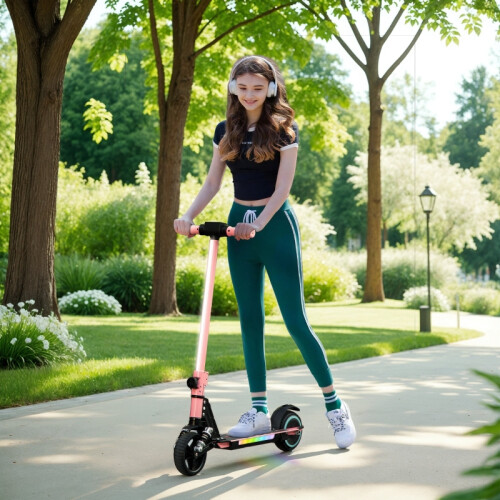 Folding Electric Scooter for Kids, Pink 1
