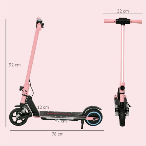 Folding Electric Scooter for Kids, Pink 2