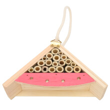 Maison d'insectes en bois multicolore, hôtel à insectes suspendu