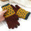 Gestrickte Winterhandschuhe für Damen mit Blumenmuster,-11 5