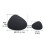 Teardrop Shape Leather Dining Mat Nonslip Duals Sided-black red 3