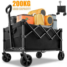 200KG Heavy Duty Foldable Trolley Cart 100L Folding Wagon for Camping Beach Festival