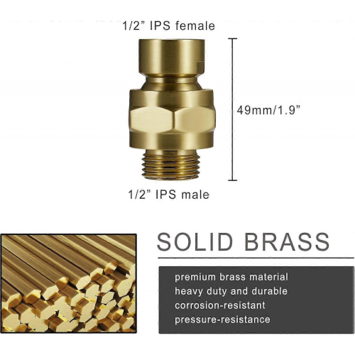 Solid Brass Shower Head Swivel Adapter, Adjustable Shower Arm Extension for Bathroom Use 2
