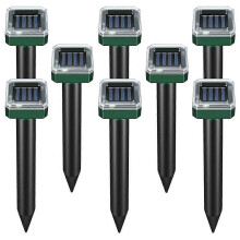 8 Pack Solar Powered Snake Repellent for Outdoors,Ultrasonic Snake Repellent,Solar Snake Repellent for Outdoors