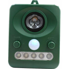 Outdoor Solar Ultrasonic Bird Repeller, Solar and USB Dual Charging, Waterproof Design, Built-in Battery, Grass Green