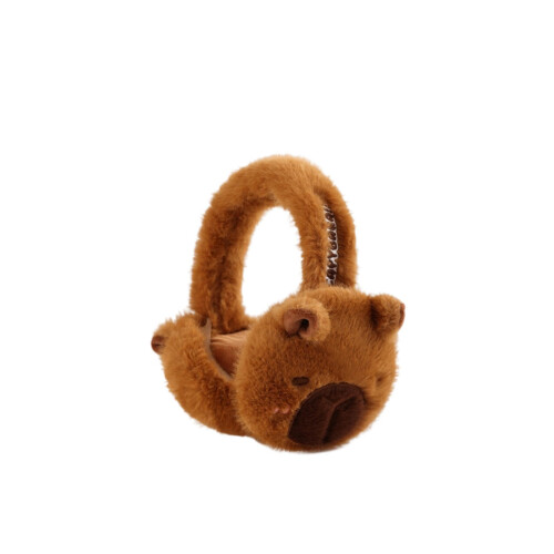 Frost Resistant Capybara Shaped Ear Covers For Cycling-khaki 2
