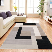 (120 x 170 cm (4 ft. x 5 ft. 6 in), Milo Neutral) Extra Large Rugs Non Slip Area Rug Modern Luxury Living Room Bedroom Carpets