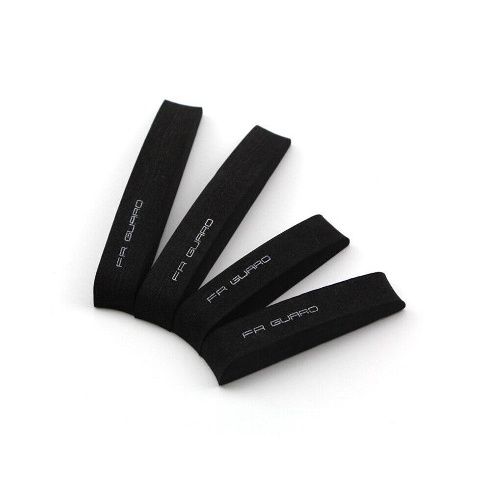 (Black) 4Pcs Car Door Protector Guard Strip Scratch Protector Car Rubber Bumper Stickers Auto Door Edge Protection Car Decoration Black 4017648541976