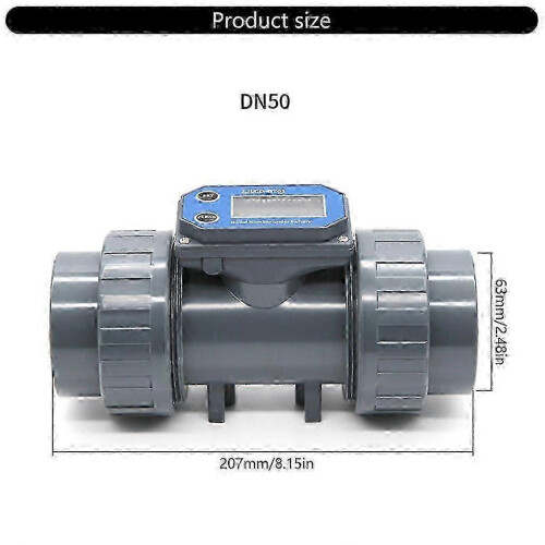 (DN50) Water Management Flowmeter DN15-DN80 Digital LCD Display 2