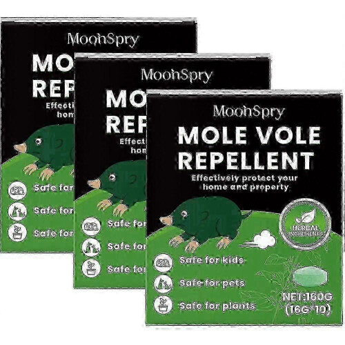 (3pcs) Outdoor mole repeller fast-acting for garden lawn w