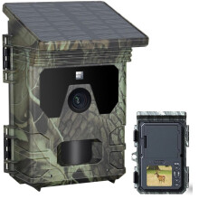 4K Solar Panel Hunting Camera Infrared Night Vision Monitoring Wildlife Trap Trail Camera Video Photo Recorder