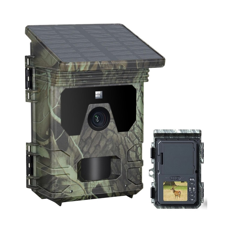 4K Solar Panel Hunting Camera Infrared Night Vision Monitoring Wildlife Trap Trail Camera Video Photo Recorder 4017648541846